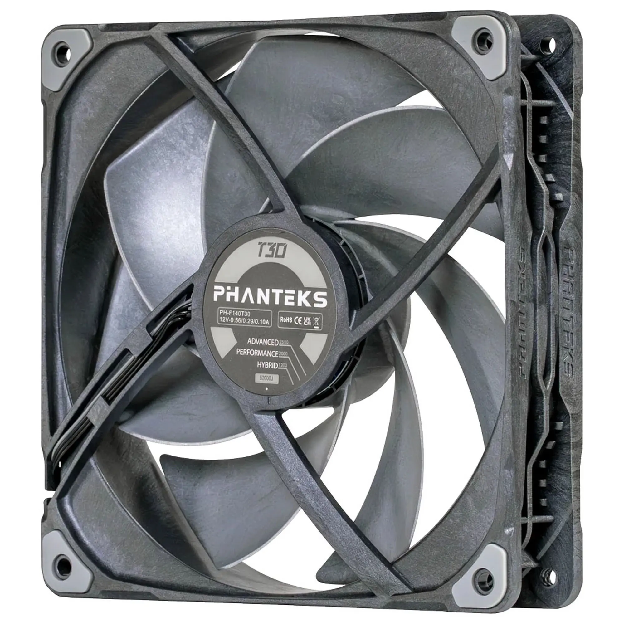 Phanteks T30 PWM, 3 pcs, 140mm - Nero - immagine 3