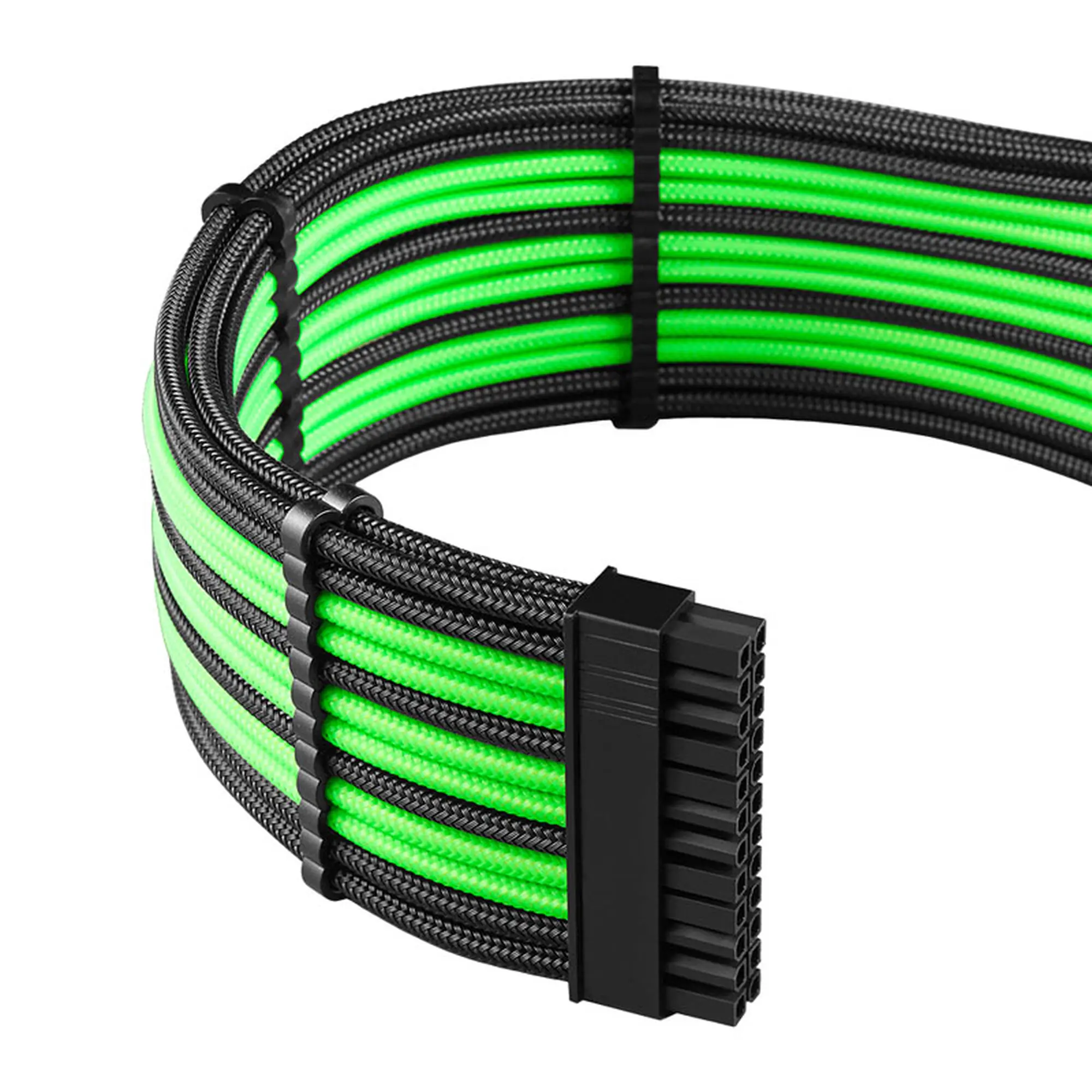 CableMod C-Series Pro ModMesh 12VHPWR Cable Kit per Corsair RM, RMi, RMx (Black Label) - Nero/Verde chiaro - immagine 2