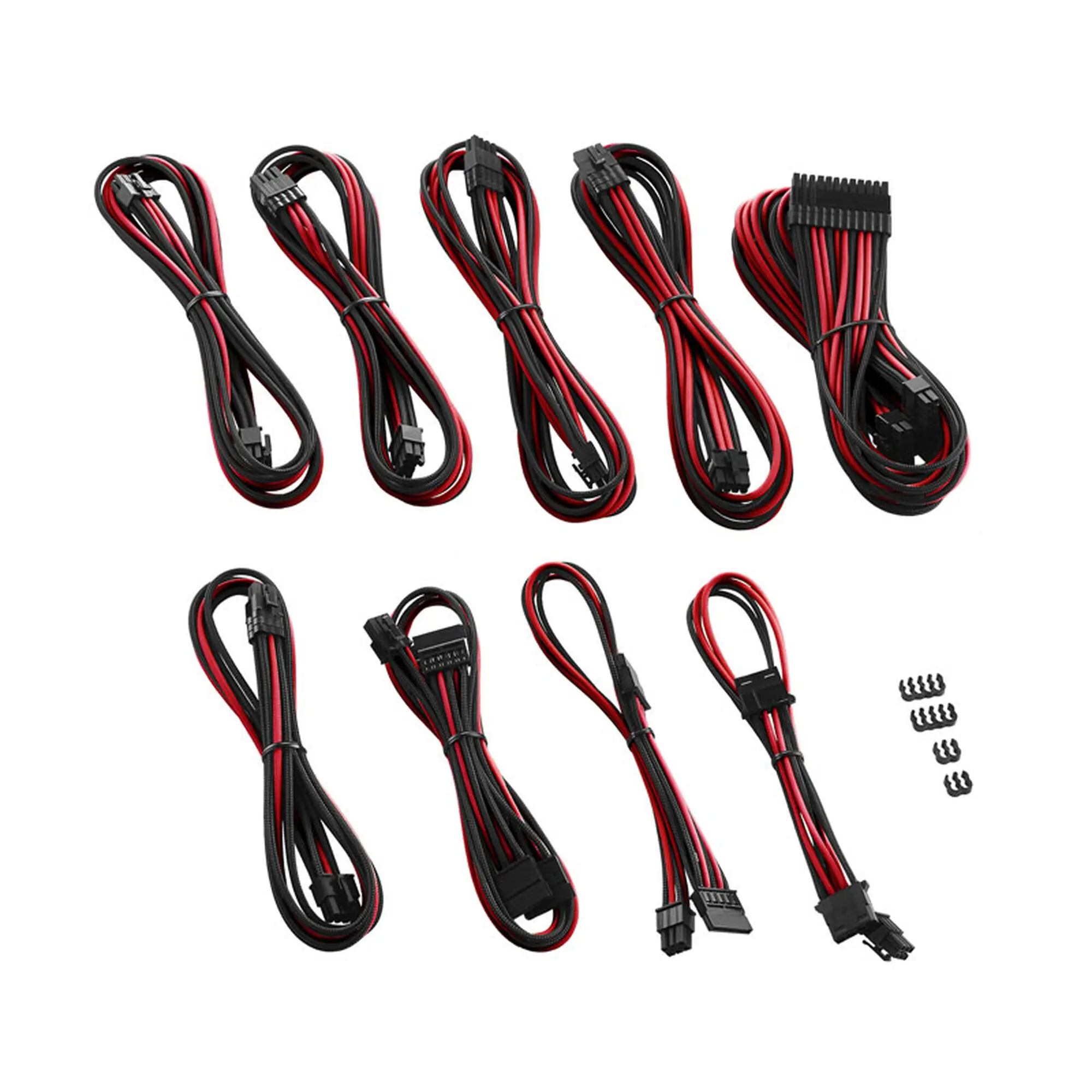 CableMod C-Series Pro ModMesh Cable Set for Corsair RMi, RMx and RM (Black Label) - Nero/Rosso - immagine 2