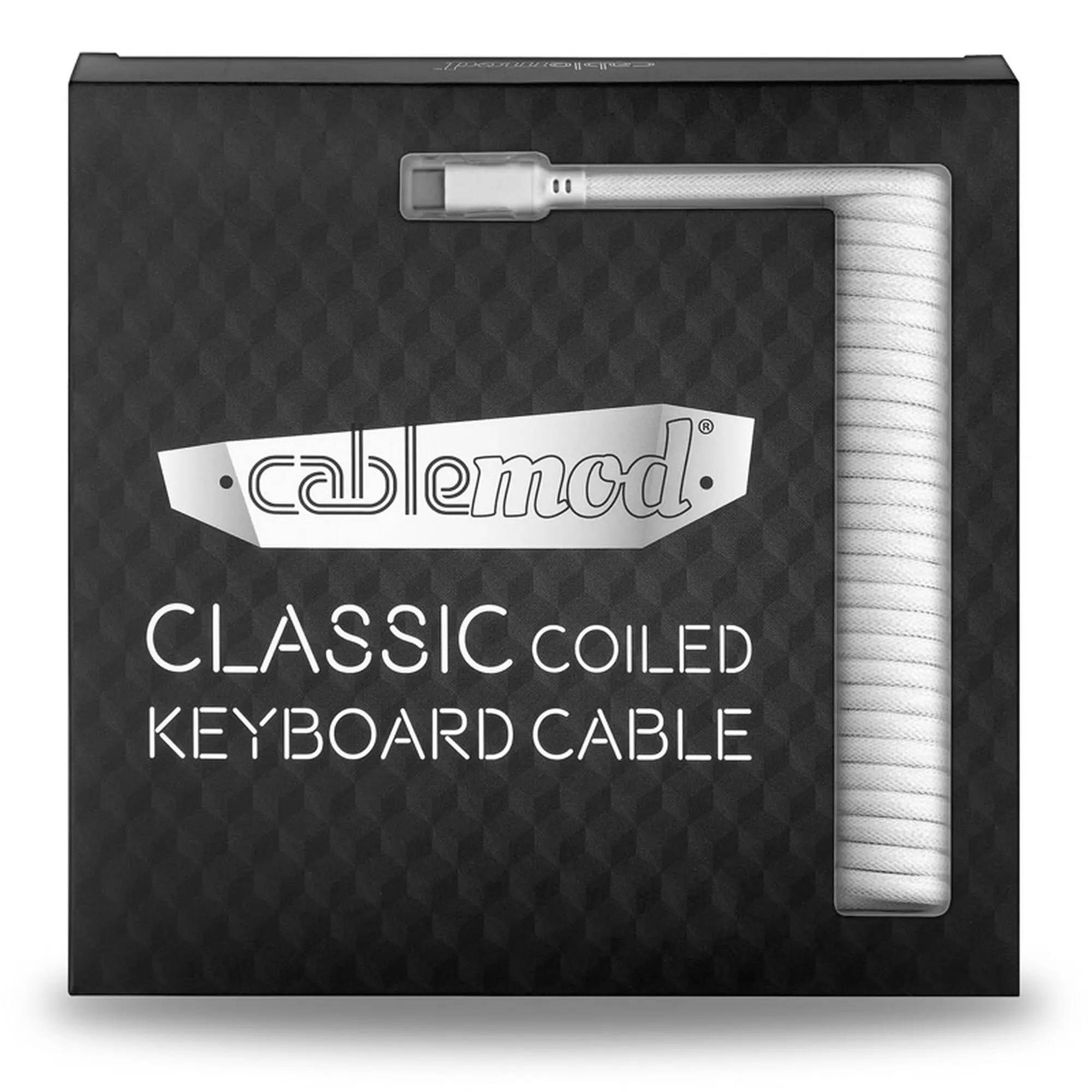 CableMod Classic Coiled Cavo Spiralato per Tastiera USB-C a USB Type-A, Glacier White - 150cm - immagine 4