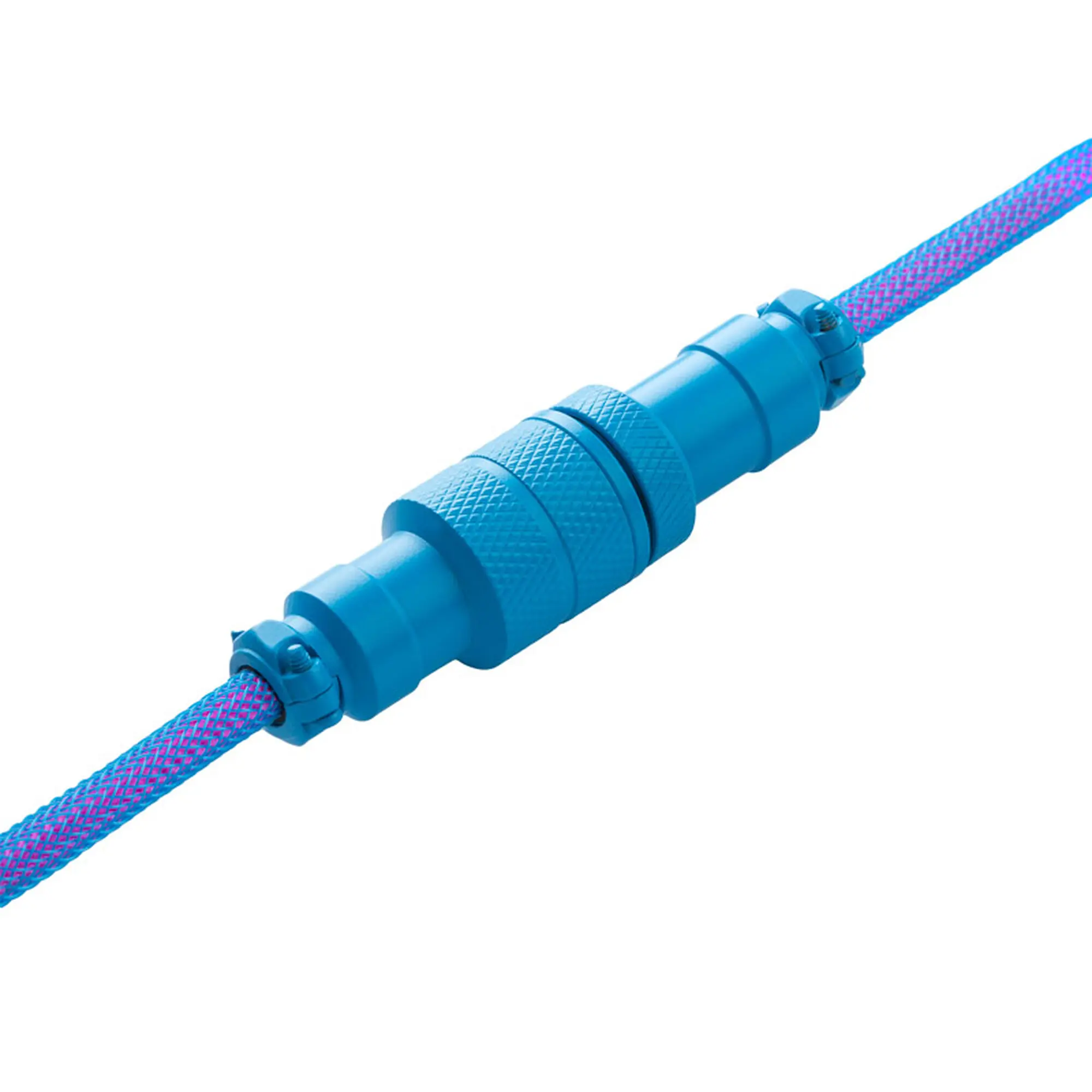 CableMod PRO Coiled Keyboard Cable USB-C a USB Type-A, Aviator 5-Pin - Galaxy Blue, 150cm - immagine 4