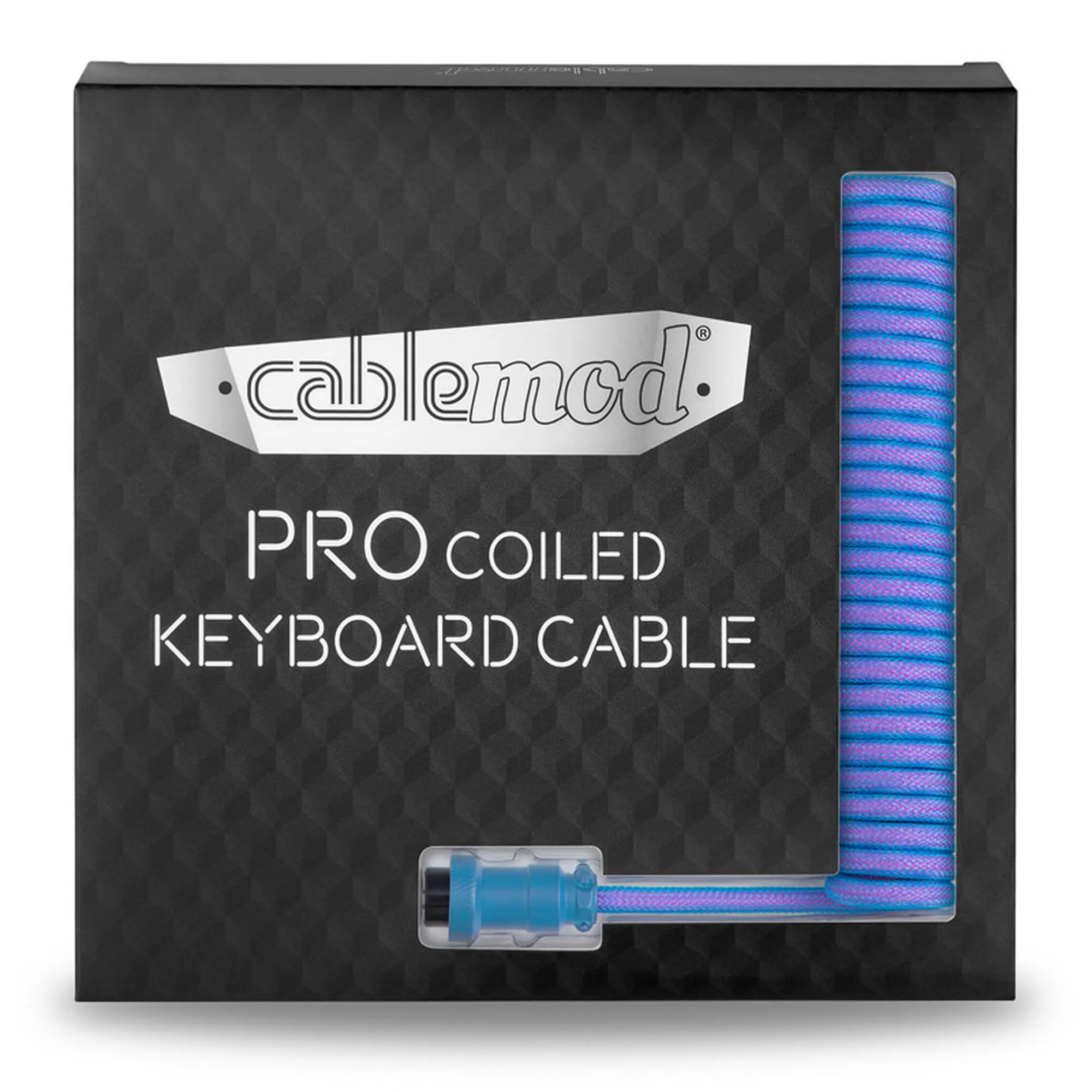 CableMod PRO Coiled Keyboard Cable USB-C a USB Type-A, Aviator 5-Pin - Galaxy Blue, 150cm - immagine 5