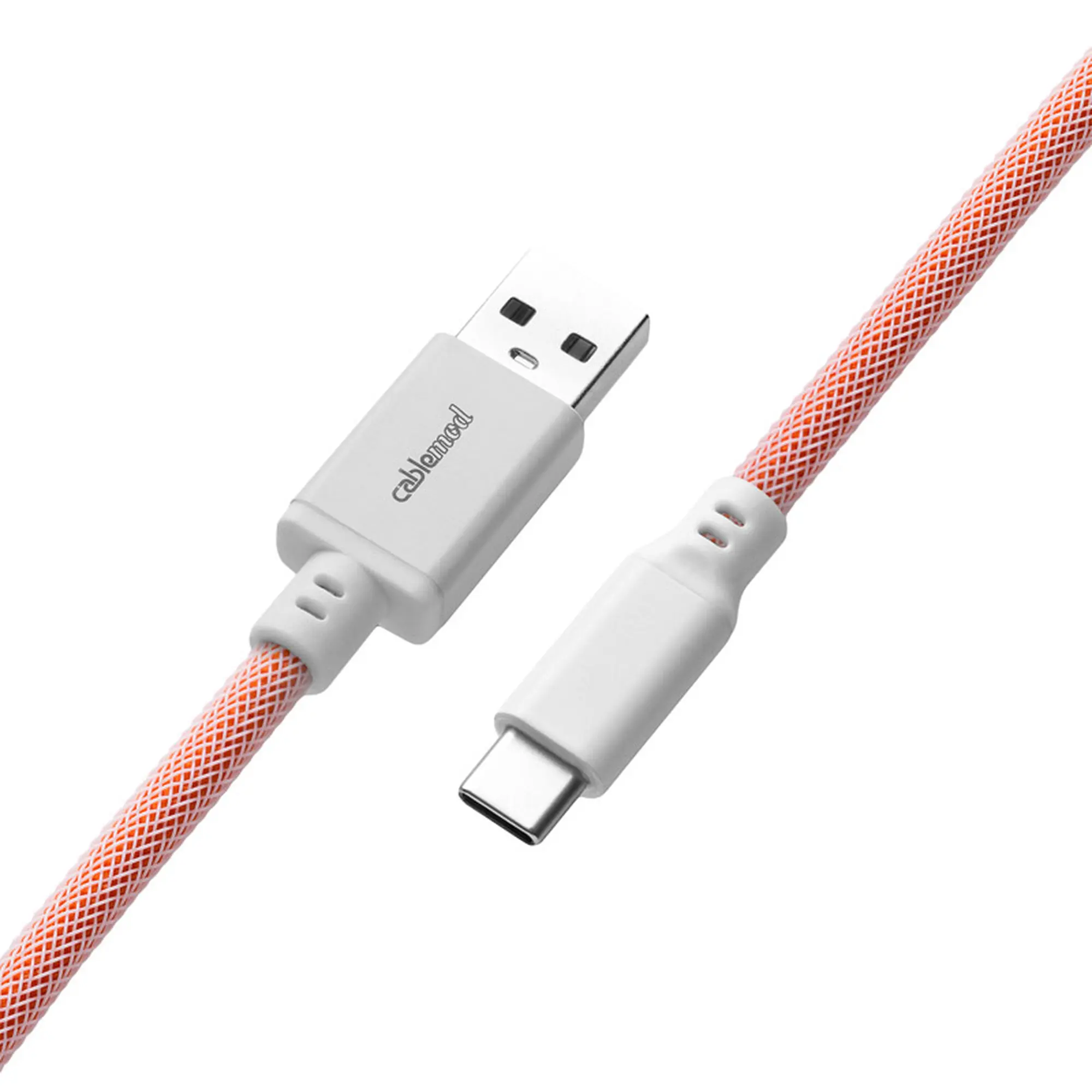 CableMod PRO Coiled Keyboard Cable USB-C a USB Type-A, 5-Pin Aviator - Orangesicle 150cm - immagine 3