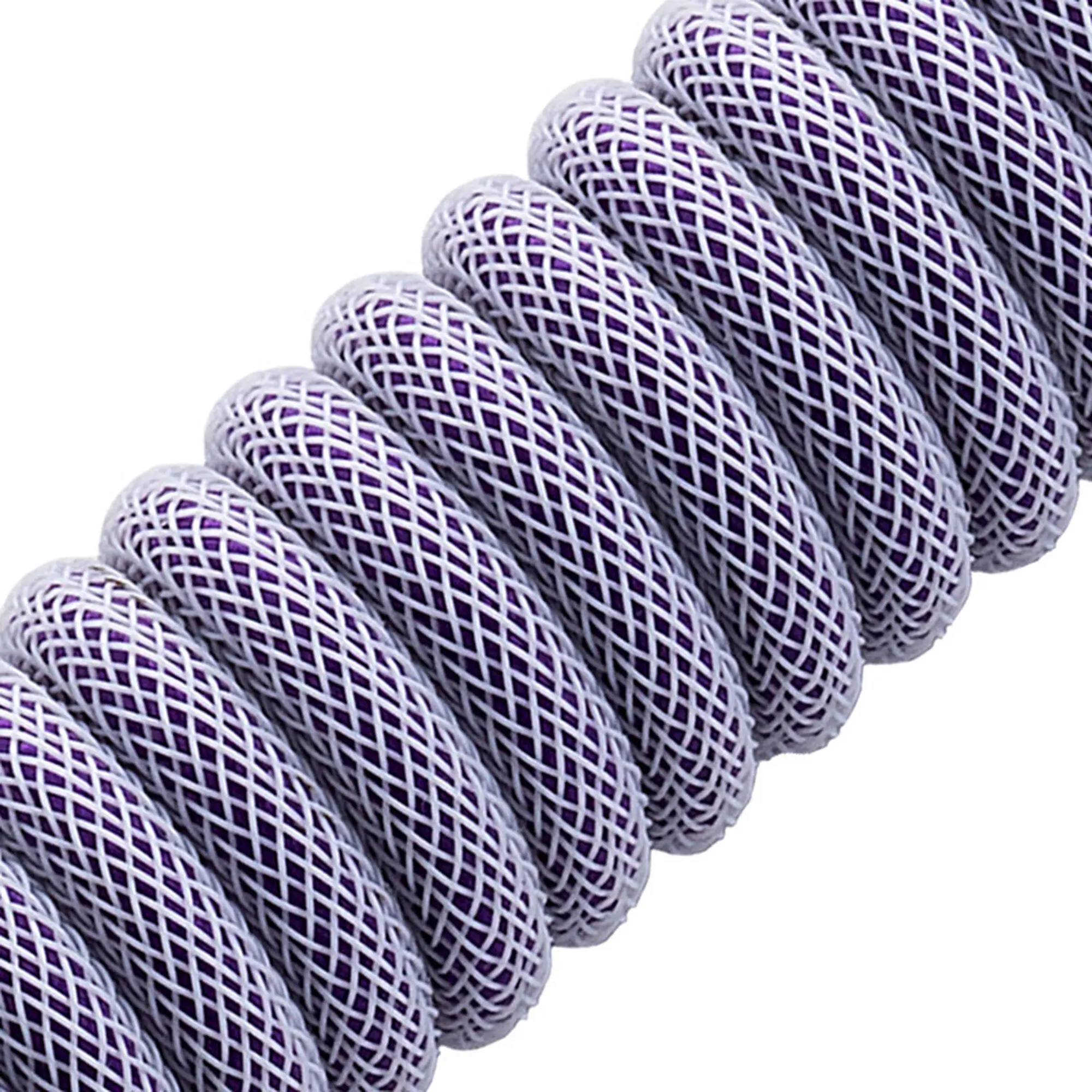 CableMod PRO Coiled Keyboard Cable USB-C a USB-A - Cavo spiralato USB 2.0 con Aviator, Rum Raisin 150cm - immagine 2