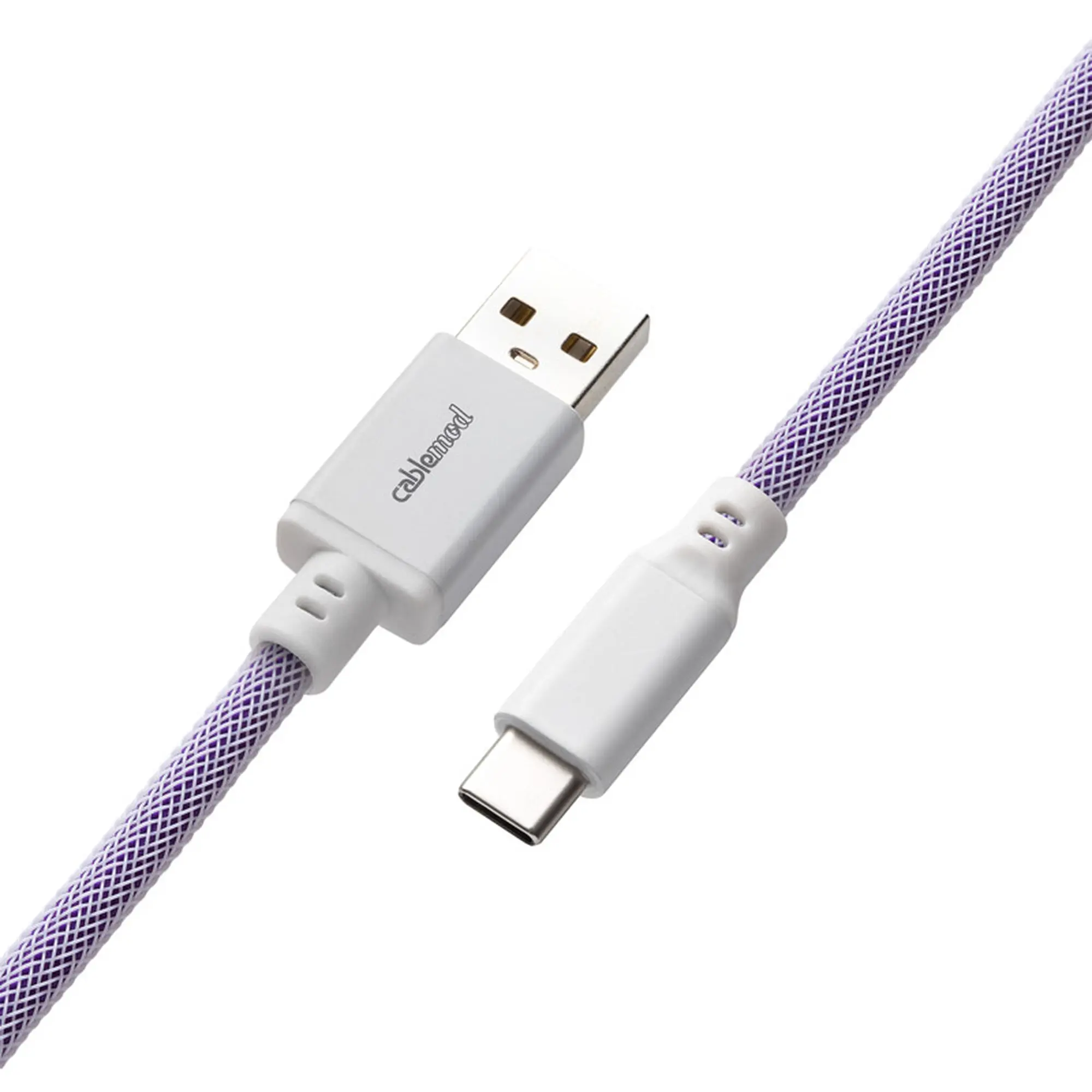 CableMod PRO Coiled Keyboard Cable USB-C a USB-A - Cavo spiralato USB 2.0 con Aviator, Rum Raisin 150cm - immagine 3