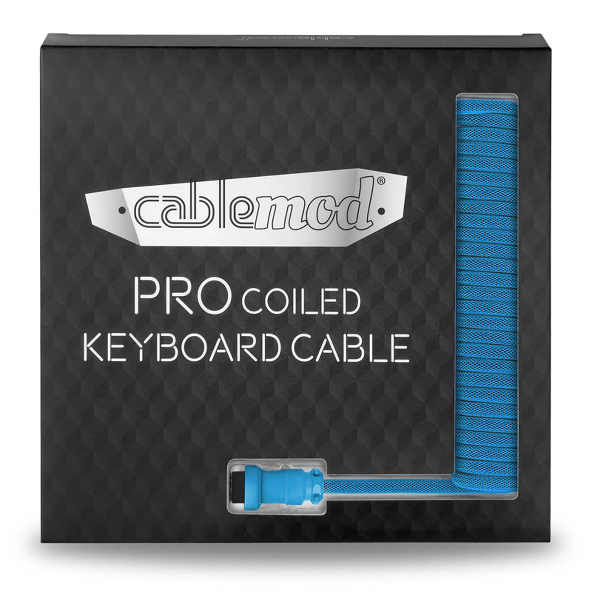 CableMod PRO Coiled Keyboard Cable USB-C a USB Type-A, spiralato 150cm - Spectrum Blue - immagine 5