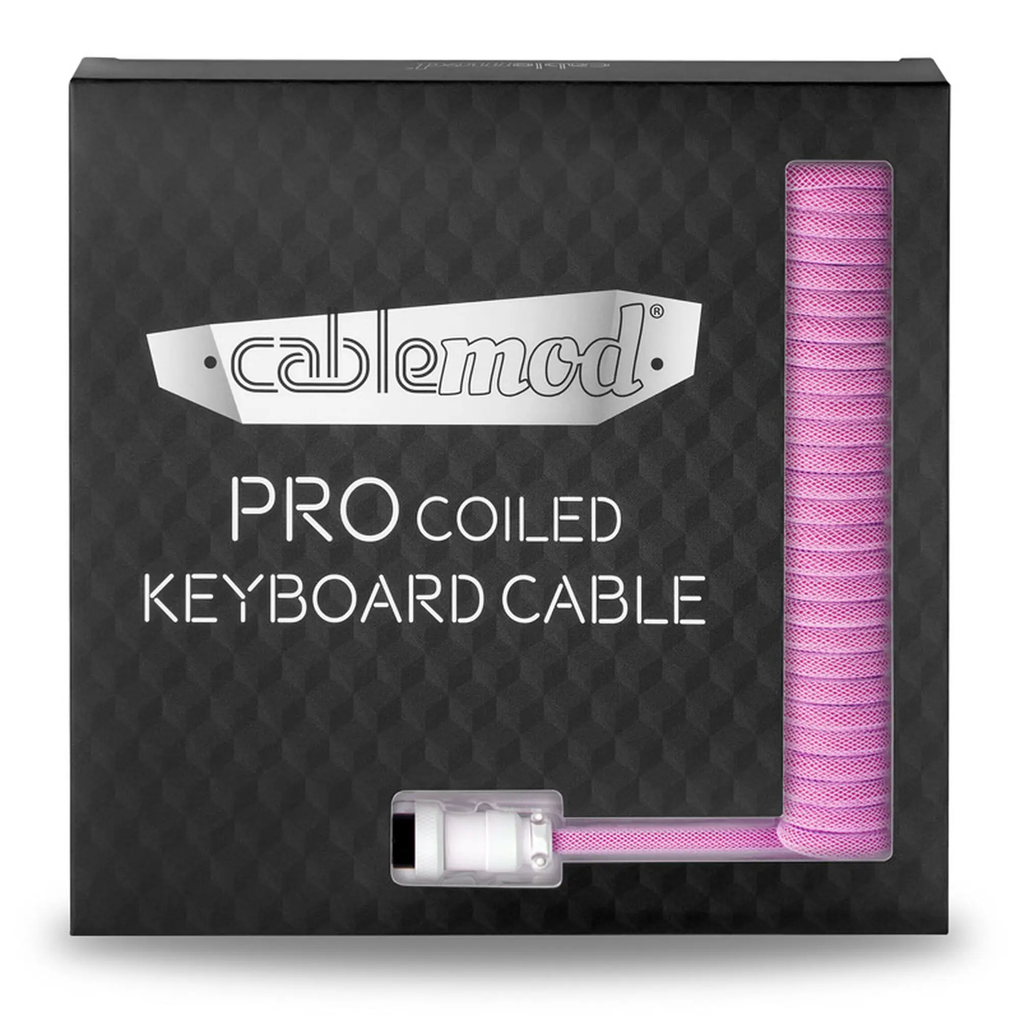CableMod PRO Coiled Keyboard Cable USB-C a USB Type-A, Aviator-Plug 5-Pin - Strawberry Cream, 150cm - immagine 5