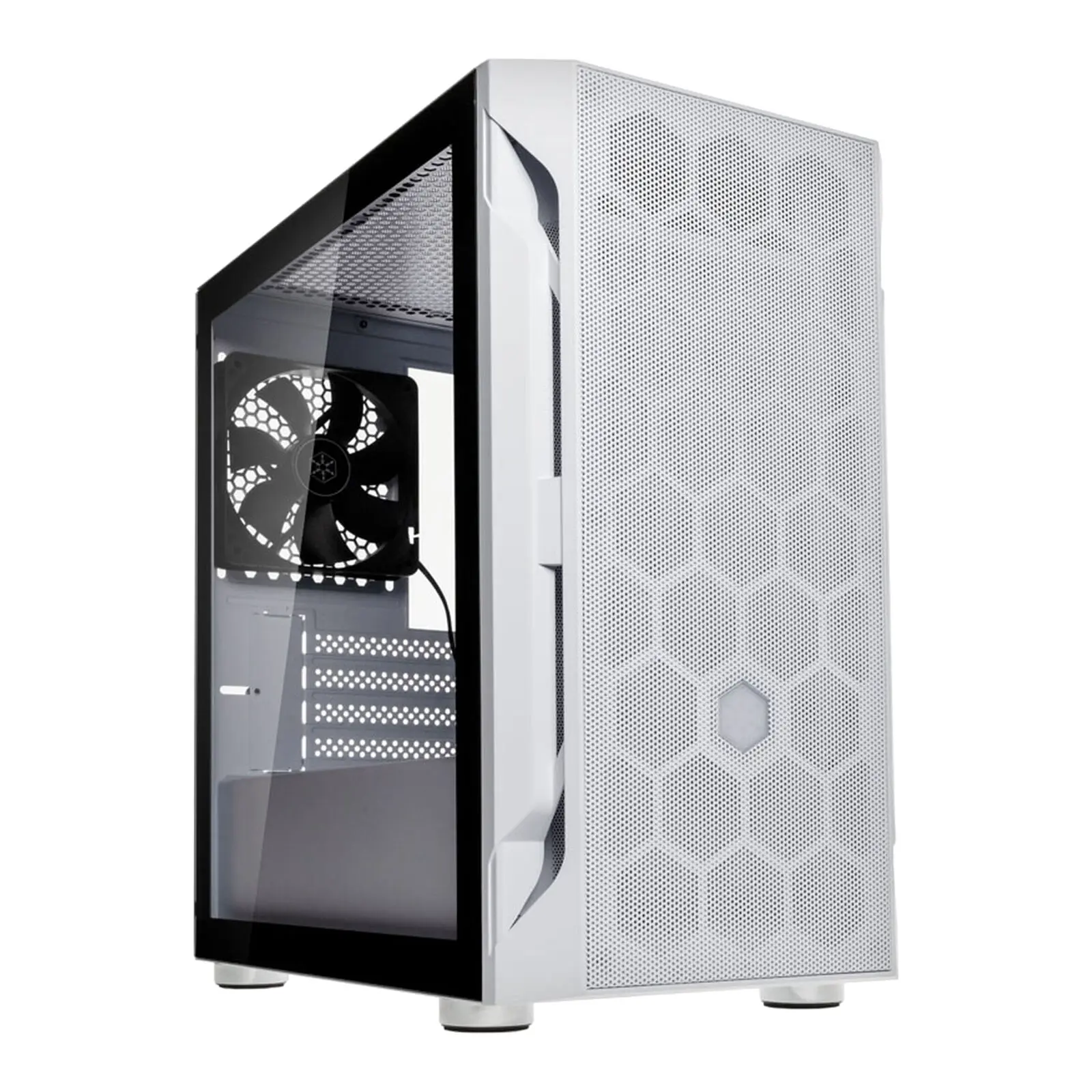 SilverStone Fara H1M, Mini-Tower, Micro-ATX, Vetro Temperato - Bianco