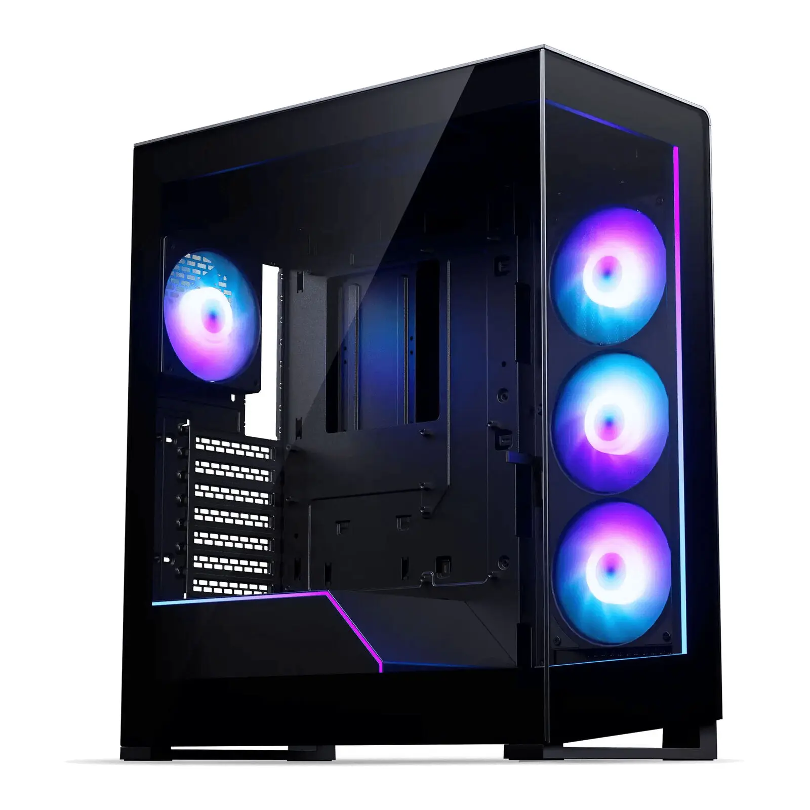Phanteks NV5X Midi-Tower E-ATX - Vetro Temperato, 4 Ventole ARGB - Nero
