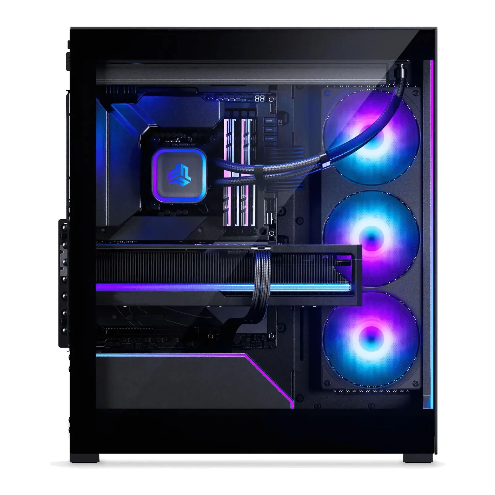 Phanteks NV5X Midi-Tower E-ATX - Vetro Temperato, 4 Ventole ARGB - Nero - immagine 4