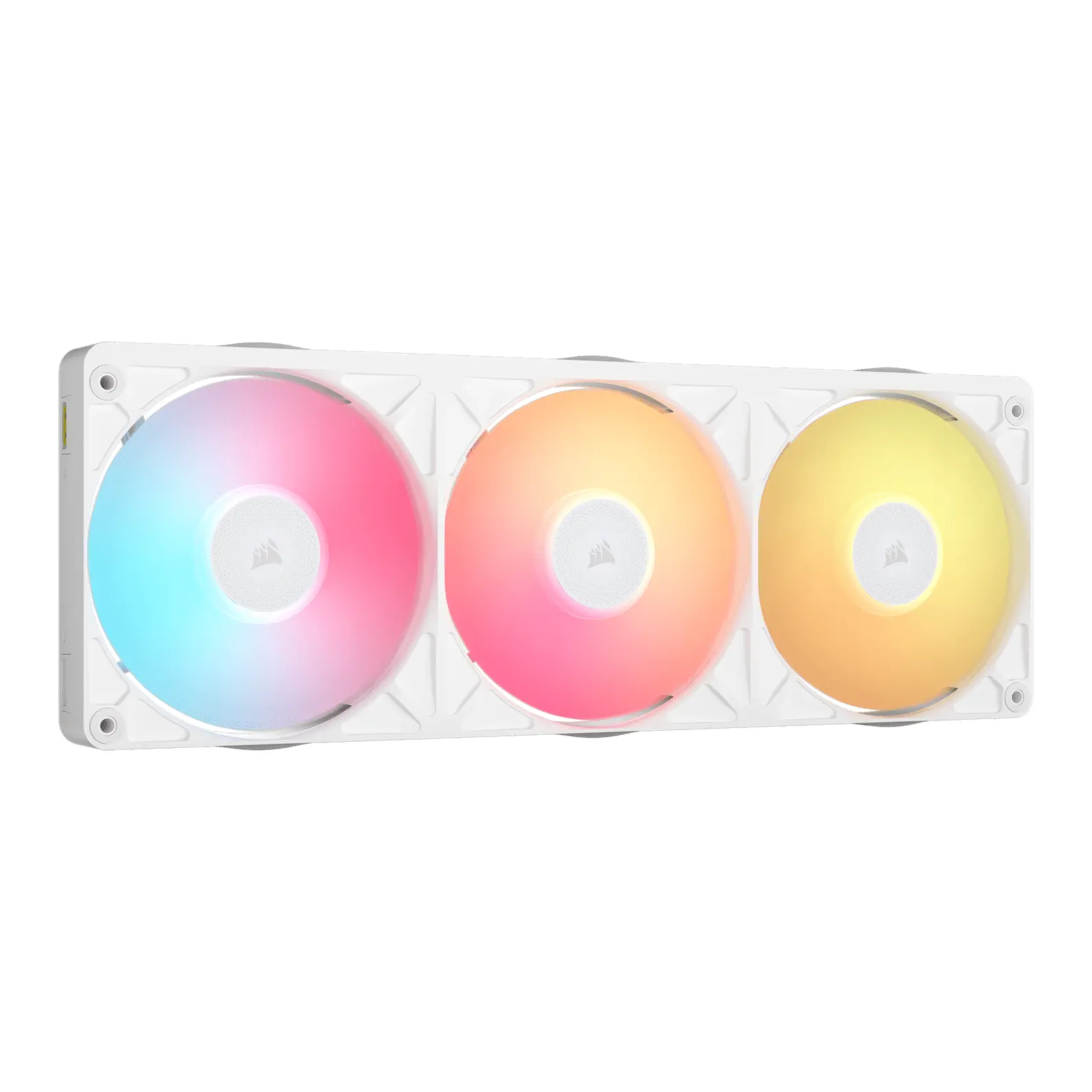 Corsair iCUE LINK RX360 II RGB Unified Frame, Ventole PWM Triple Fan con System Hub - 360mm, Bianca