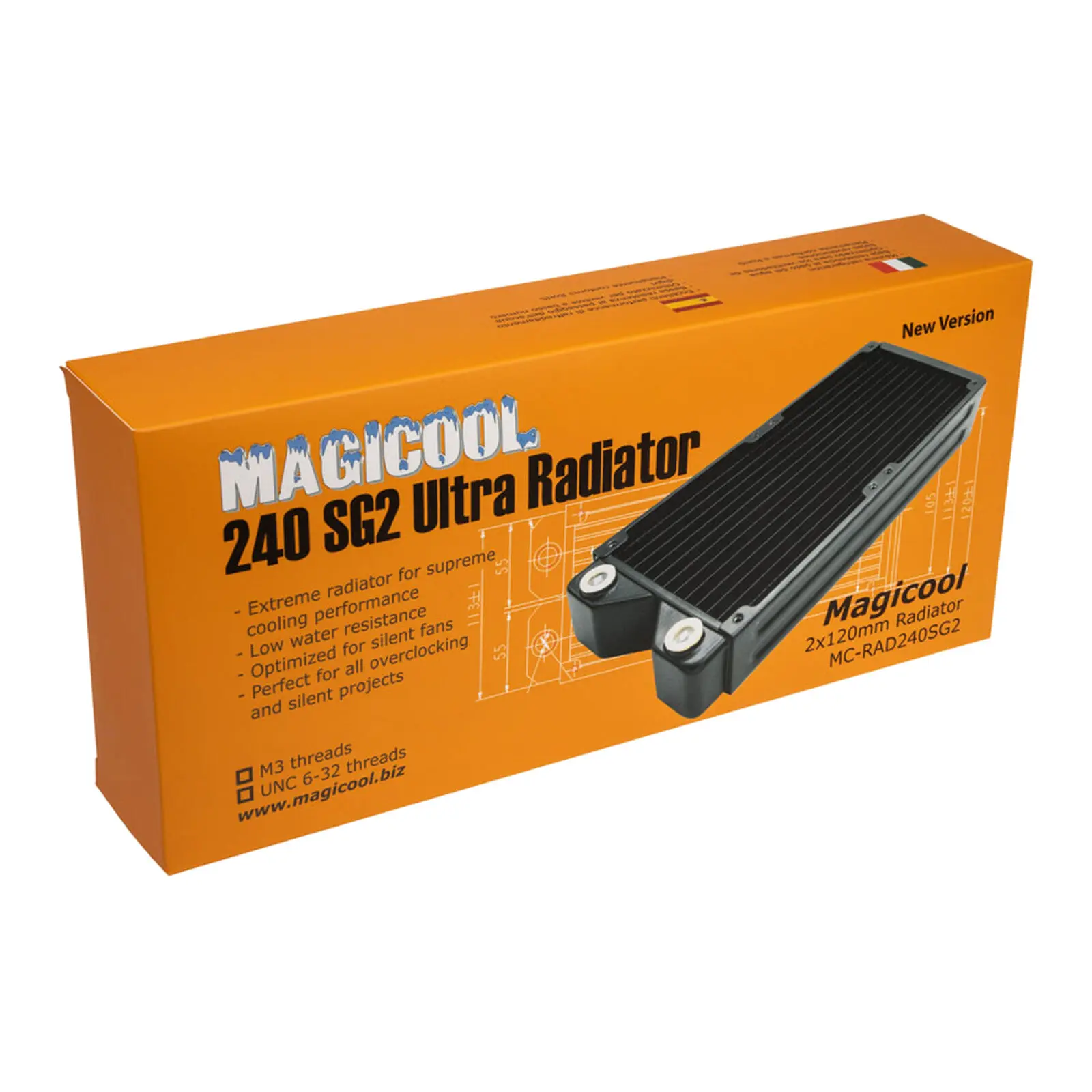 Magicool 240S G2 Ultra M3 Radiator 13 FPI 240mm - Radiatore Dual-Pass Nero - immagine 6