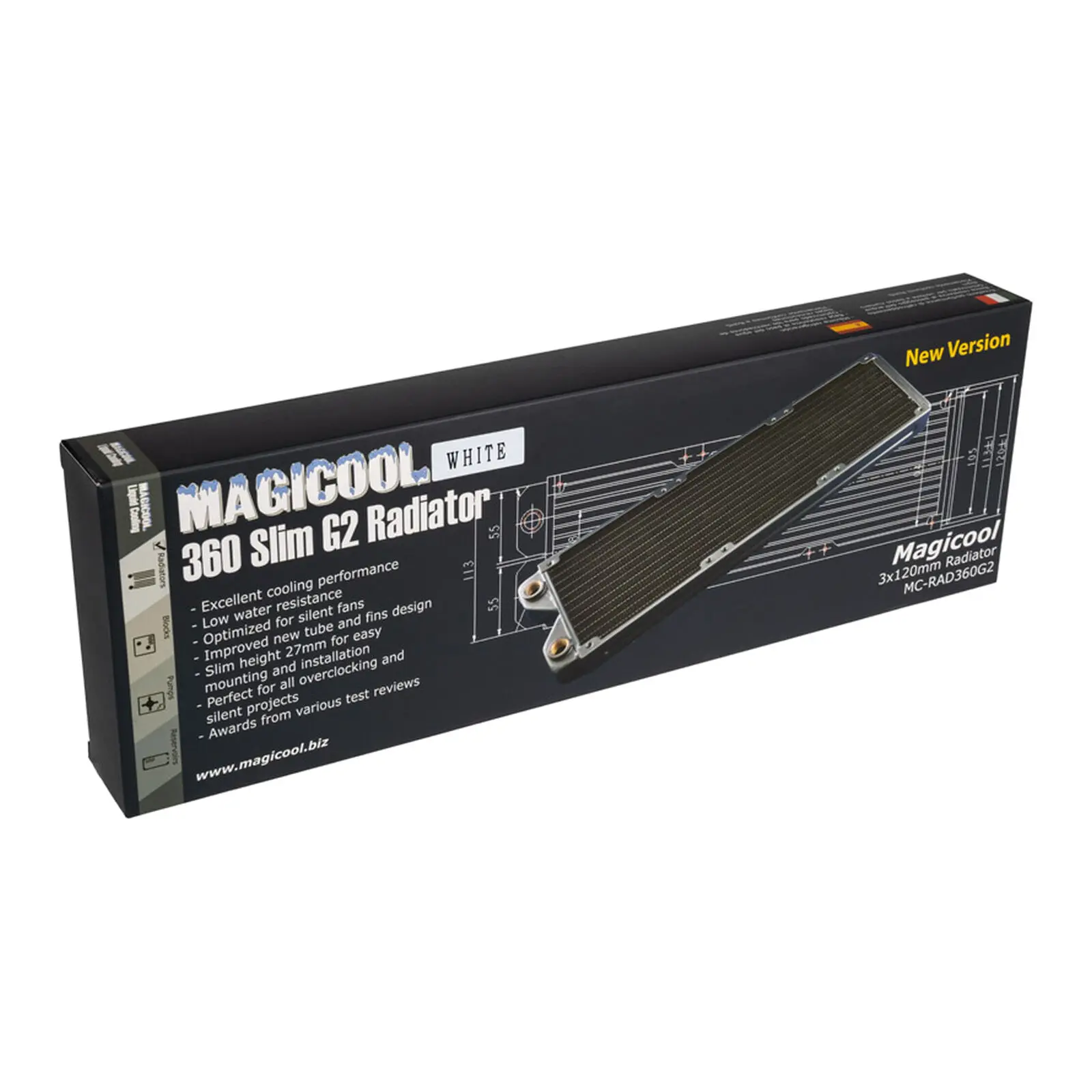 Magicool G2 Slim Radiator 16 FPI 360mm - Radiatore Slim Dual-Pass Bianco - immagine 6