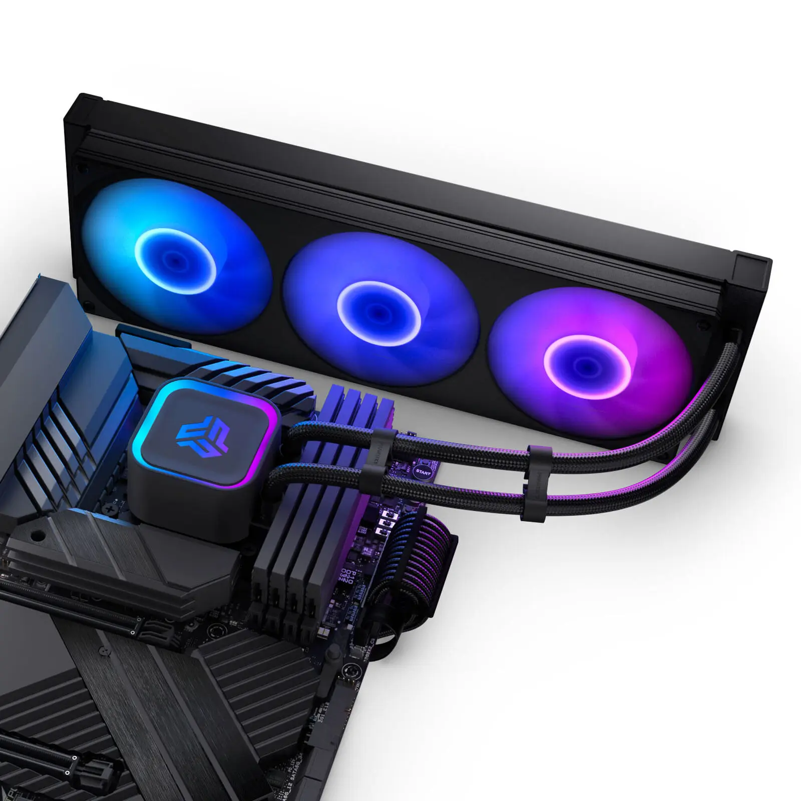 Phanteks Glacier One S25-SE AIO, ARGB - 360mm - Nero - immagine 4