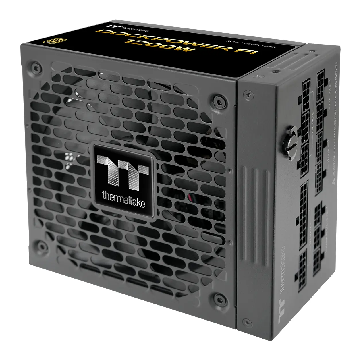 Thermaltake Dockpower FI 1200W - Alimentatore 80 Plus Gold, ATX 3.1, Modulare - Nero - immagine 2