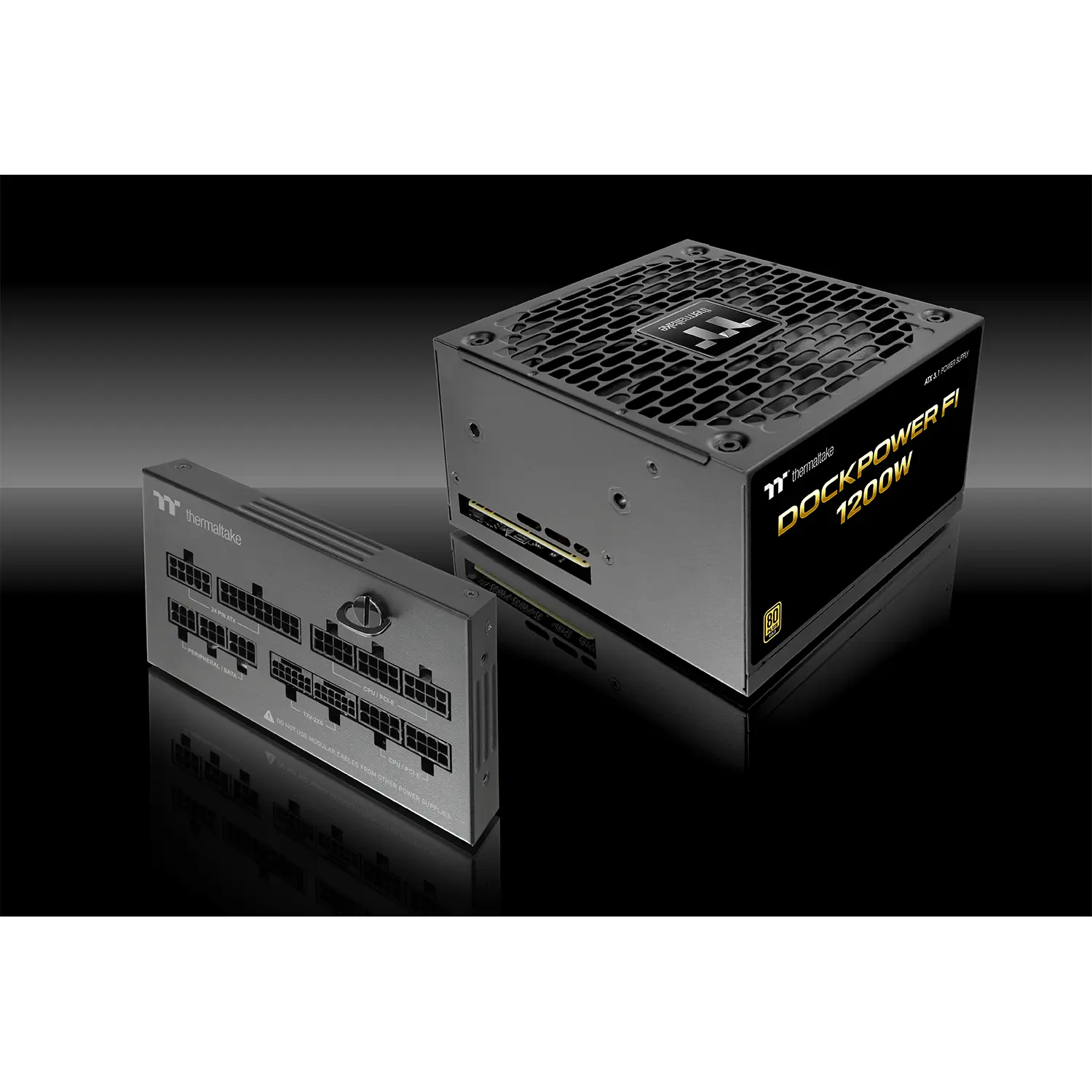 Thermaltake Dockpower FI 1200W - Alimentatore 80 Plus Gold, ATX 3.1, Modulare - Nero - immagine 6