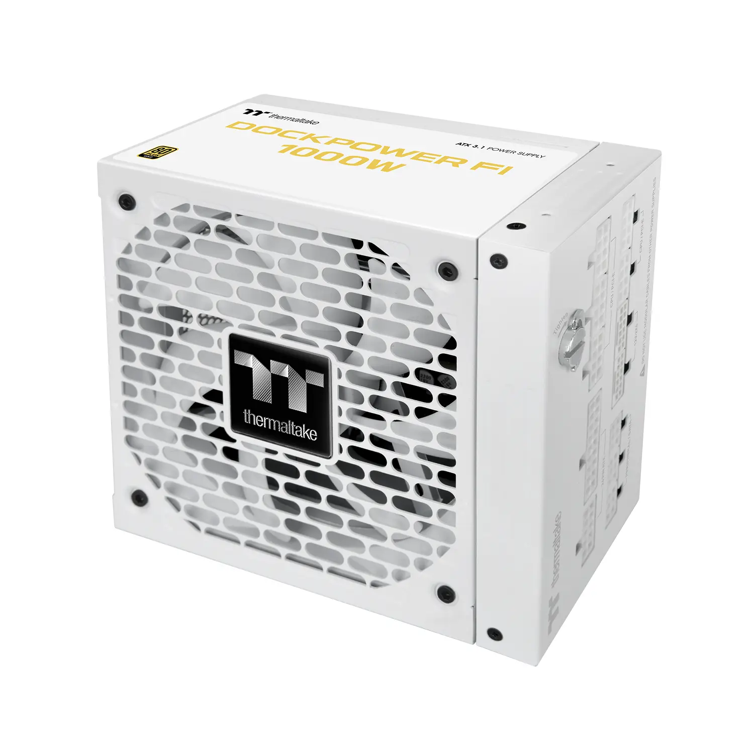Thermaltake Dockpower FI Snow 1000W - Alimentatore 80 Plus Gold, ATX 3.1, Modulare - Bianco - immagine 2