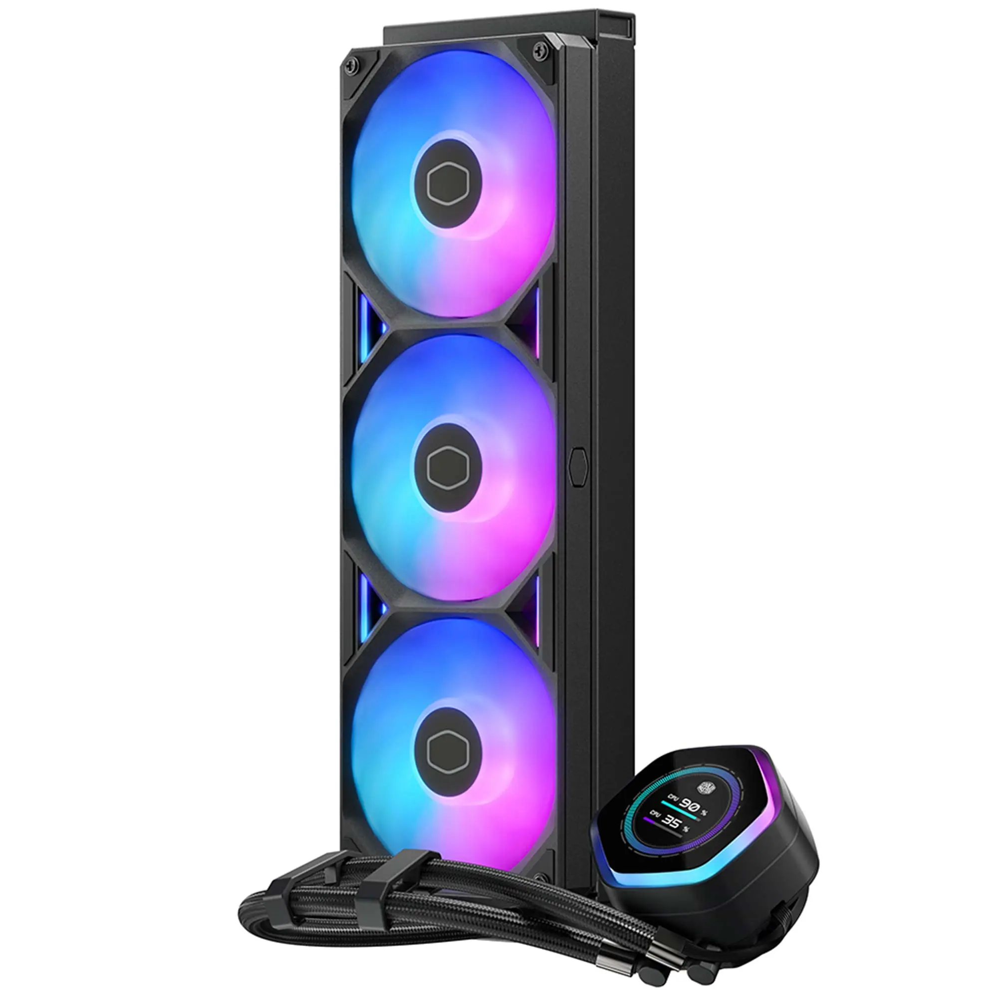 Cooler Master MasterLiquid 360 Atmos II LCD AIO - Nero - 360 mm *RICONDIZIONATO* - immagine 2