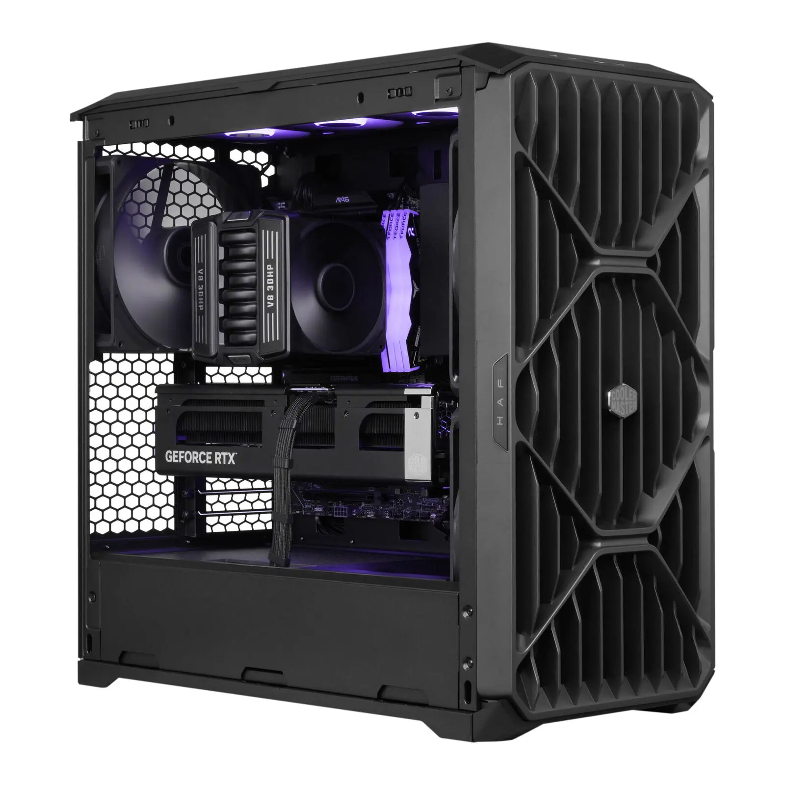 Cooler Master HAF II 500, E-ATX, Vetro Temperato, 3 Ventole Mighty40 - Nero - immagine 2