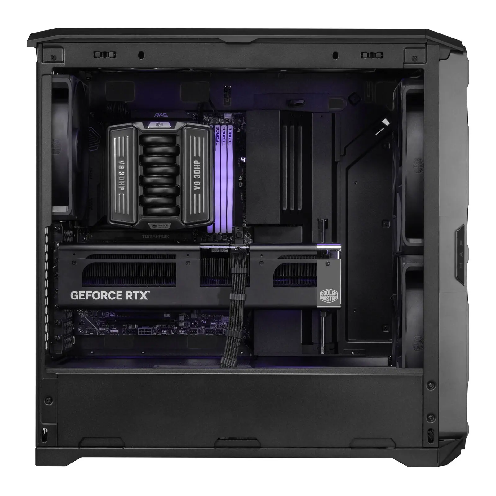 Cooler Master HAF II 500, E-ATX, Vetro Temperato, 3 Ventole Mighty40 - Nero - immagine 3
