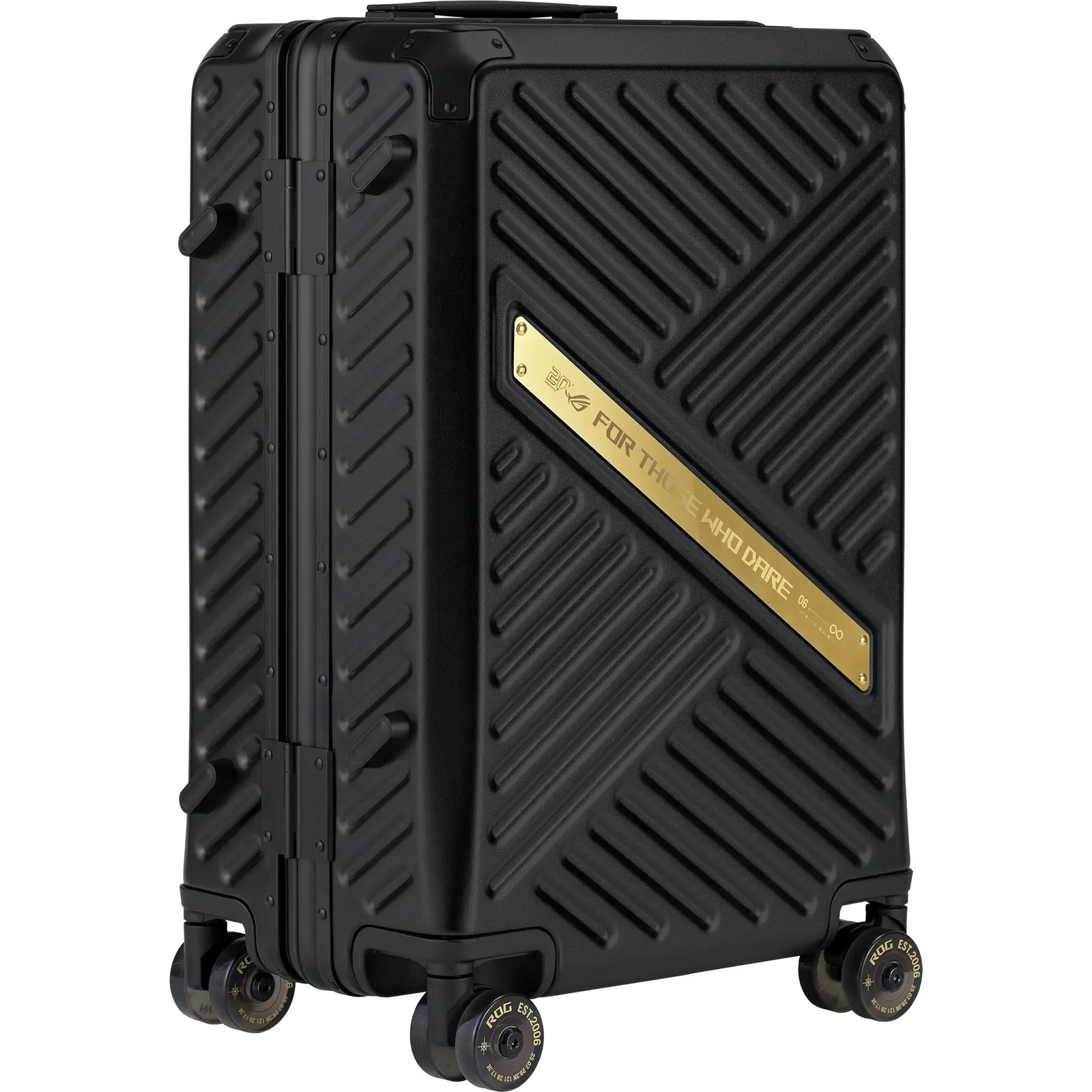 Asus ROG SLASH Hard Case Luggage Edition 20 - Trolley rigido 47 litri in policarbonato - Nero/Oro