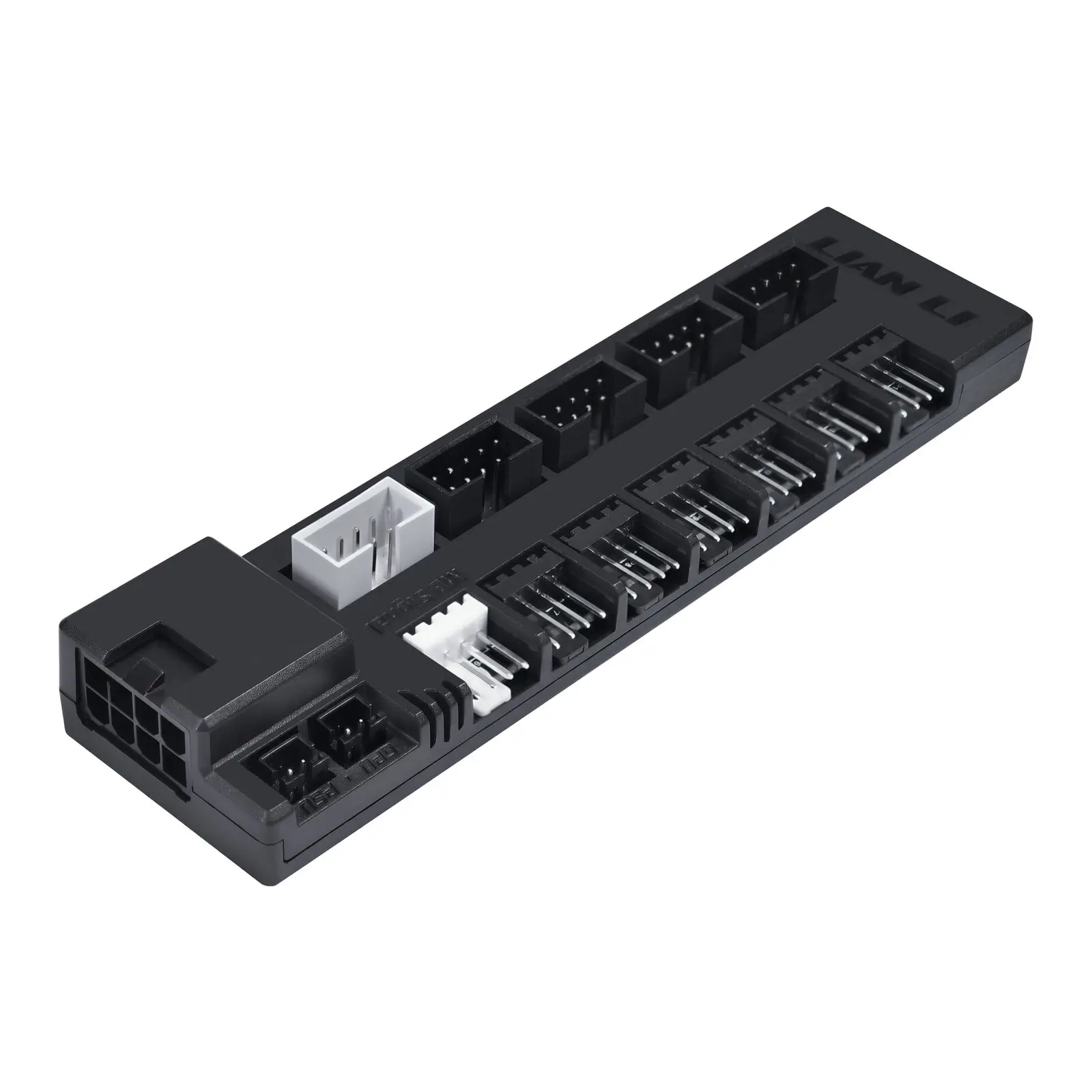 Lian Li EDGE Hub ADV - Hub Ventole PWM 6 Canali e 4 Header USB, Monitoraggio Cavi 12V-2x6 - Nero