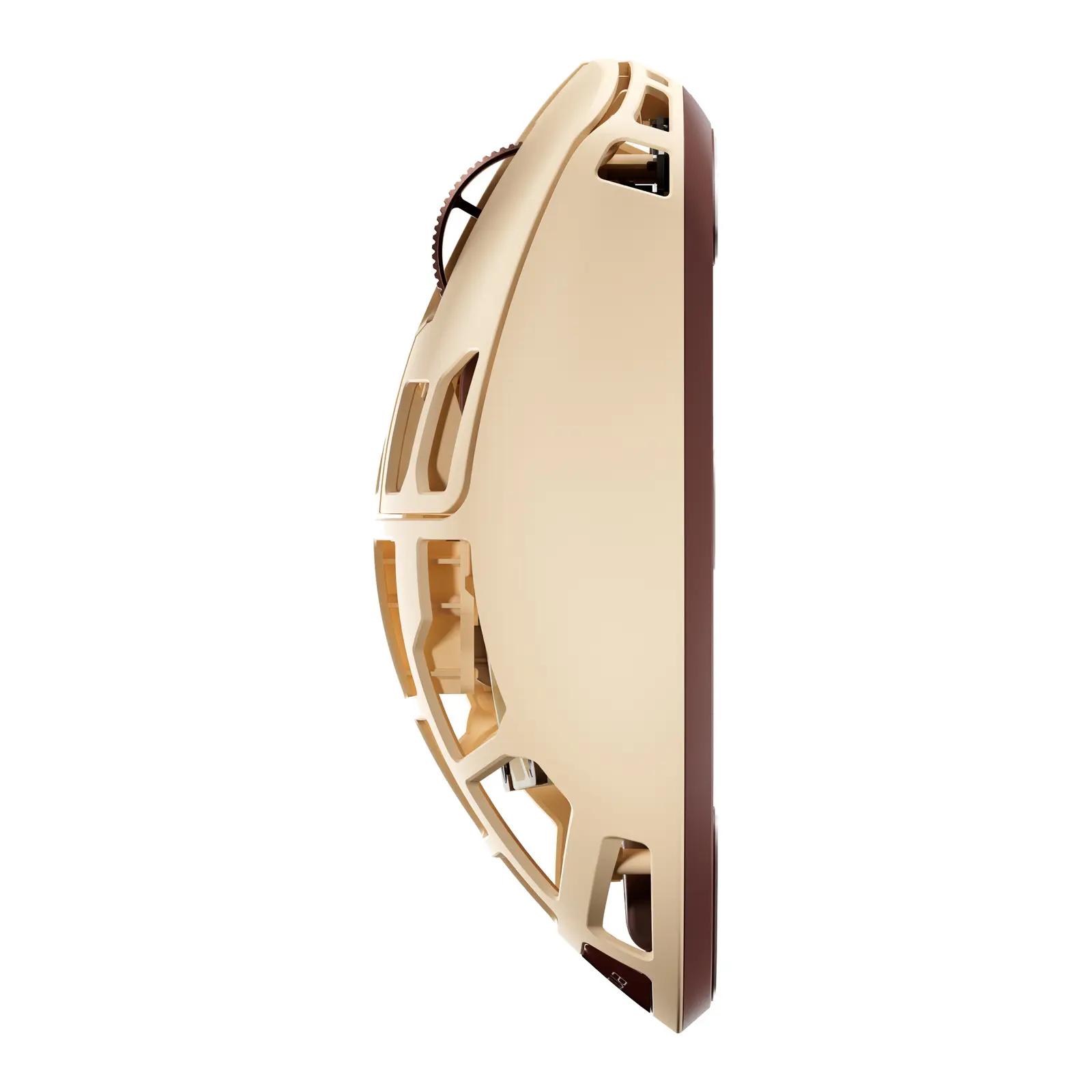 Pulsar Feinmann F01 Noctua Edition - Mouse Gaming Wireless 8K con Ventola NF-A4x10 Integrata, 42.000 DPI, 73 g - Beige/Marrone - immagine 4