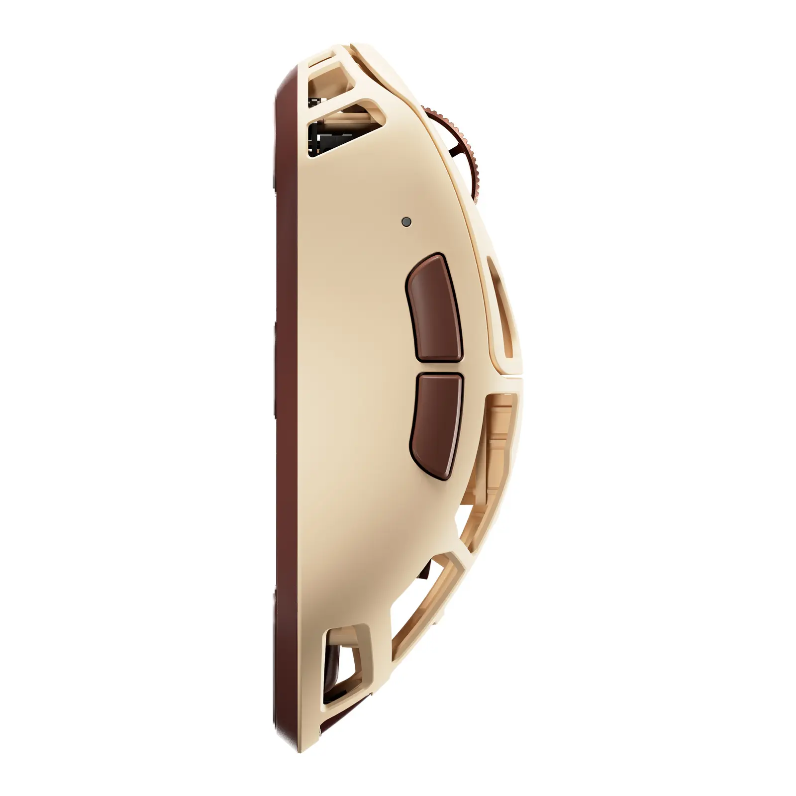 Pulsar Feinmann F01 Noctua Edition - Mouse Gaming Wireless 8K con Ventola NF-A4x10 Integrata, 42.000 DPI, 73 g - Beige/Marrone - immagine 5