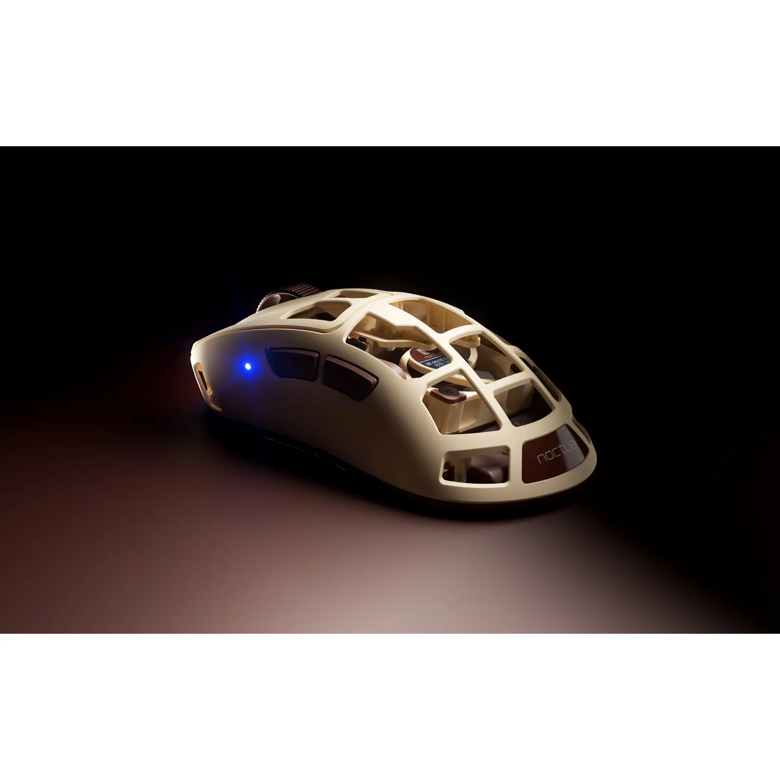Pulsar Feinmann F01 Noctua Edition - Mouse Gaming Wireless 8K con Ventola NF-A4x10 Integrata, 42.000 DPI, 73 g - Beige/Marrone - immagine 7
