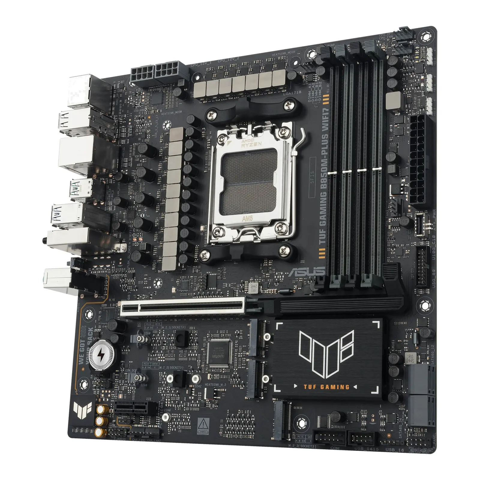 Asus TUF Gaming B850M-PLUS WiFi7 - Scheda Madre Micro-ATX AM5 DDR5 PCIe 5.0 WiFi 7 - immagine 6